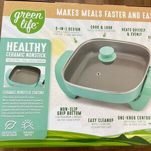 GreenLife Healthy Power 5-in-1 Electric Skillet – 5 Qt Ceramic Nonstick